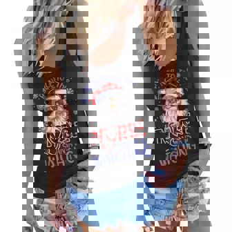 Nurse Christmas - Be Nice To The Nurse Santa Is Watching Women Flowy Tank - Thegiftio