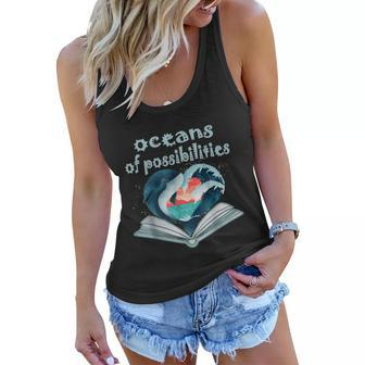 Oceans Of Possibilities Summer Reading 2022 Librarian Tshirt Women Flowy Tank - Monsterry DE