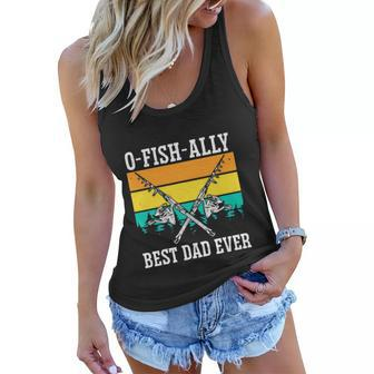 Ofishally The Best Dad Fisherman Lover Funny Women Flowy Tank - Monsterry AU