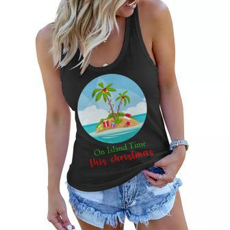 On Island Time This Christmas Vacation Women Flowy Tank - Monsterry CA