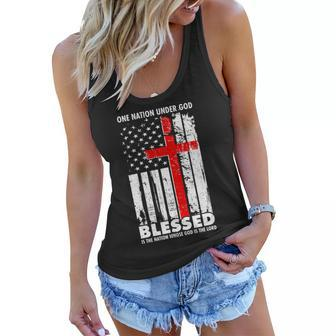 One Nation Under God Blessed Tshirt Women Flowy Tank - Monsterry CA