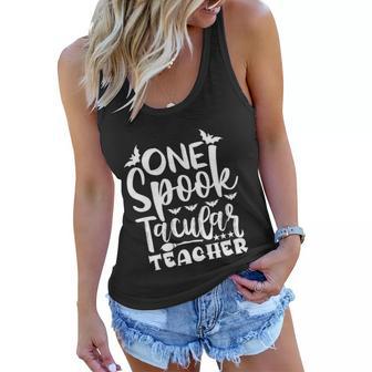 One Spook Tacular Teacher Halloween Quote Women Flowy Tank - Monsterry UK