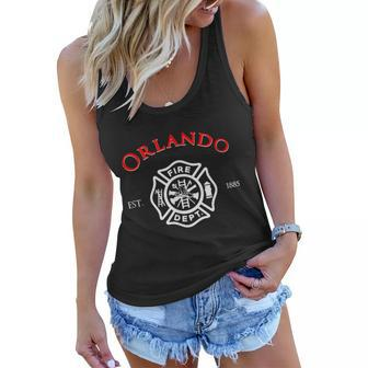 Orlando Florida Fire Rescue Department Firefighter Duty Women Flowy Tank - Monsterry CA