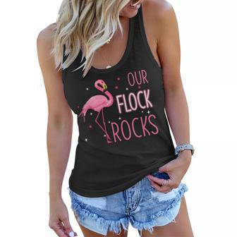 Our Flock Rocks Flamingo Mothers Day Gift Women Flowy Tank - Thegiftio UK