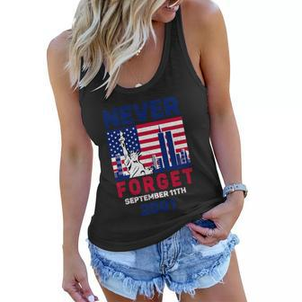 Patriot Day Never Forget Us Flag September Th Graphic Design Printed Casual Daily Basic Women Flowy Tank - Thegiftio UK