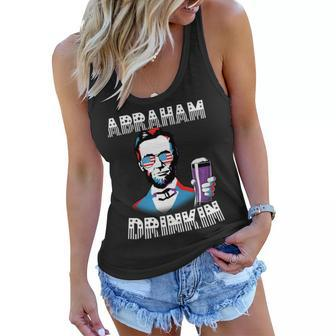 Patriotic Abraham Lincoln Drinkin T-Shirt Graphic Design Printed Casual Daily Basic Women Flowy Tank - Thegiftio UK