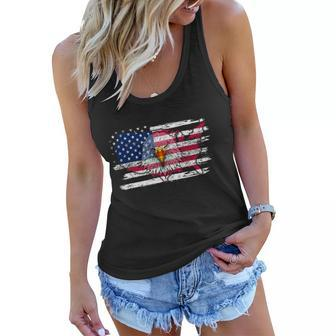 Patriotic American Design With Eagle And Flag 4Th Of July Women Flowy Tank - Monsterry