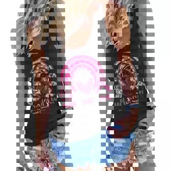 Peace Love Cure Pink Ribbon Rainbow Cancer Breast Awareness Women Flowy Tank - Thegiftio