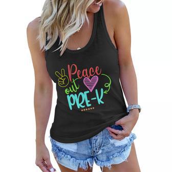 Peace Out Prek Graphic Plus Size Shirt For Teacher Female Male Kids Women Flowy Tank - Monsterry CA