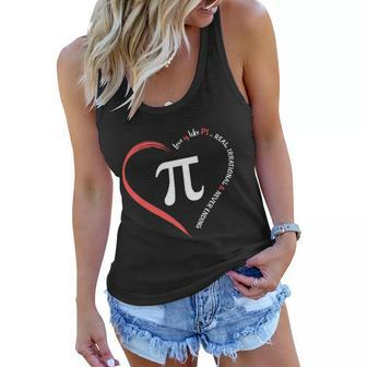 Pi Day Love Is Like Pi Valentines Math Teacher Gift Women Flowy Tank - Monsterry