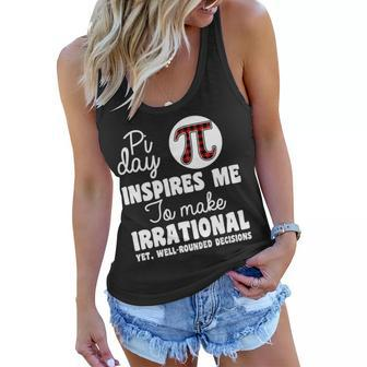 Pi Inspires Me Funny Pi Day 314 Tshirt Women Flowy Tank - Monsterry