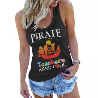 Pirate Teacher Design Teacher Gift Educational Design Graphic Design Printed Casual Daily Basic Women Flowy Tank - Thegiftio