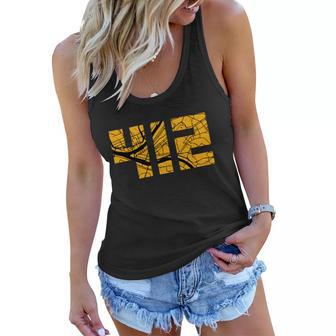 Pittsburgh 412 Map V2 Women Flowy Tank - Monsterry DE