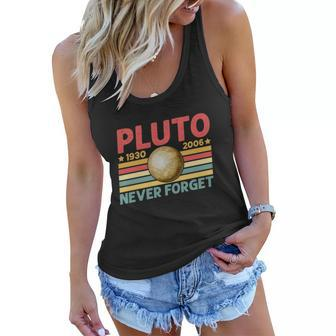 Pluto Never Forget Retro Vintage V2 Women Flowy Tank - Monsterry