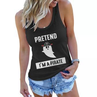 Pretend Im A Pirate Halloween Quote Women Flowy Tank - Monsterry UK