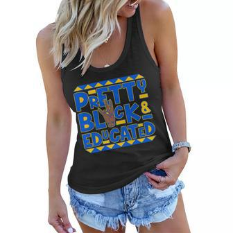 Pretty Black And Educated Sigma Gamma Rho Hand Sign Women Flowy Tank - Monsterry CA