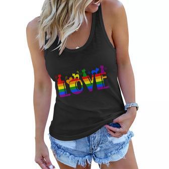 Pride Month Love Lgbt Pride Cats Rainbow Women Flowy Tank - Monsterry AU