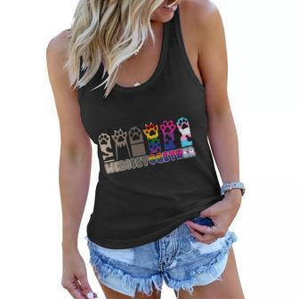 Pride Month We Rise Together Gay Pride Cat Women Flowy Tank - Monsterry UK