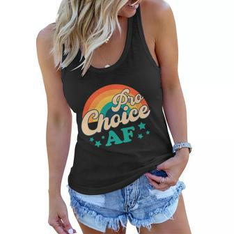 Pro Choice Af Reproductive Rights Rainbow Vintage Women Flowy Tank - Monsterry