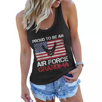 Proud Air Force Grandma Funny American Flag V2 Women Flowy Tank - Monsterry
