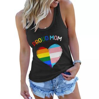 Proud Ally Lgbtq Transgender Proud Mom Gift Proud Trans Mom Gift Women Flowy Tank - Monsterry DE
