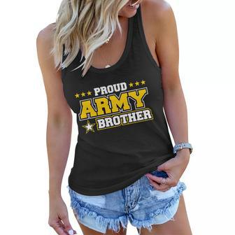 Proud Army Brother Gift Us Military Brother Family Graphic Design Printed Casual Daily Basic Women Flowy Tank - Thegiftio UK
