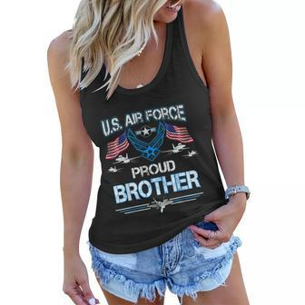 Proud Brother Us Air Force American Flag T Usaf Women Flowy Tank - Monsterry UK