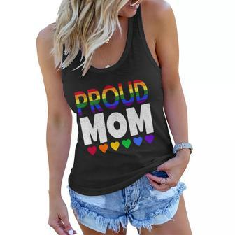 Proud Lgbtq Mom Funny Gift For Pride Month March Gift Women Flowy Tank - Monsterry CA