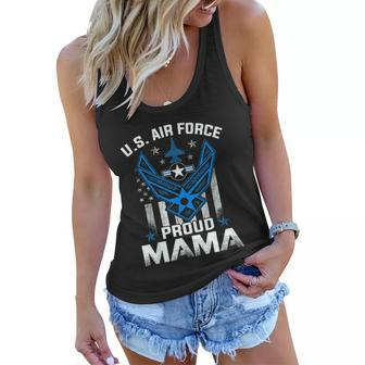 Proud Mama Us Air Force American Flag T Usaf Women Flowy Tank - Monsterry DE