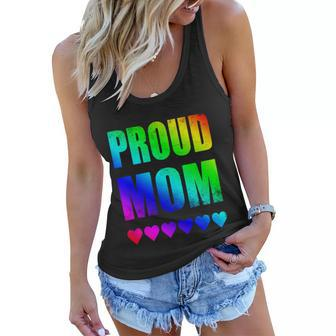 Proud Mom Gay Lesbian Lgbtq Pride Rainbow Mothers Day Gift V2 Women Flowy Tank - Monsterry AU