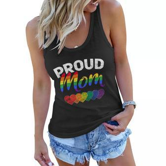 Proud Mom Lgbtq Gay Pride Queer Mothers Day Gift Lgbt Gift Women Flowy Tank - Monsterry DE
