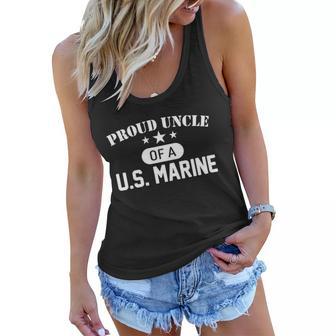 Proud Uncle Of A Us Marine Tshirt Women Flowy Tank - Monsterry