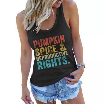Pumpkin Spice And Reproductive Rights Fall Feminist Choice Gift V3 Women Flowy Tank - Monsterry