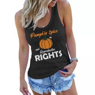 Pumpkin Spice And Reproductive Rights Fall Season Gift Women Flowy Tank - Seseable