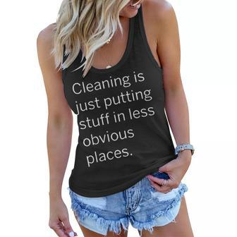 Putting Stuff In Less Obvious Places Women Flowy Tank - Seseable