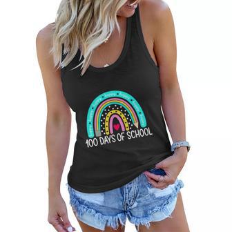 Rainbow Happy 100Th Day Of School Teacher Women Flowy Tank - Monsterry CA