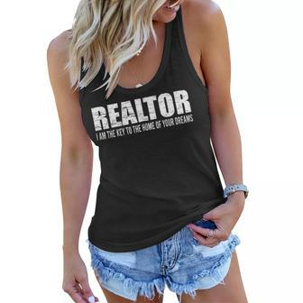 Realtor Real Estate Life Key To The Home Of Your Dreams Women Flowy Tank - Thegiftio UK