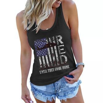 Red Friday Remember Everyone Deployed Us Flag Army Vintage Women Flowy Tank - Monsterry