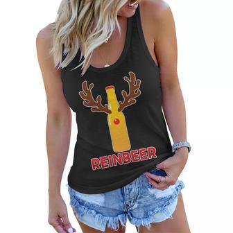 Reinbeer Funny Christmas Beer Reindeer Tshirt Women Flowy Tank - Monsterry UK