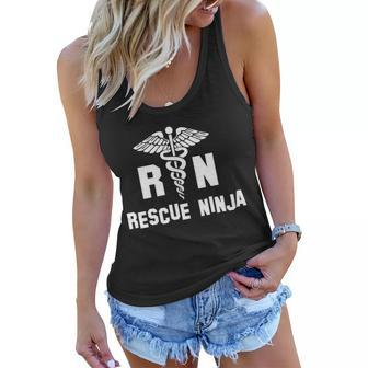 Rescue Ninja Rn Nurse Tshirt Women Flowy Tank - Monsterry