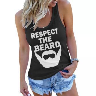 Respect The Beard Tshirt Women Flowy Tank - Monsterry