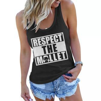 Respect The Mullet Hair Game Box Graphic Tshirt Women Flowy Tank - Monsterry