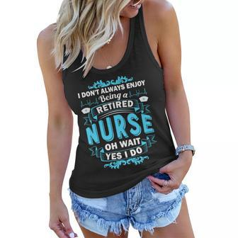 Retired Nurse Tshirt Women Flowy Tank - Monsterry