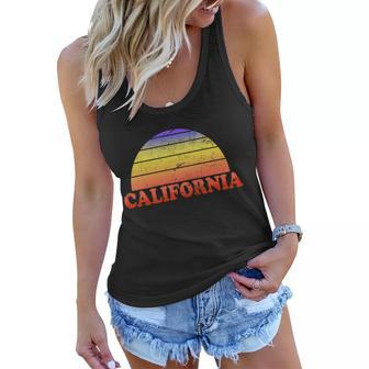 Retro California Sun V2 Women Flowy Tank - Monsterry CA