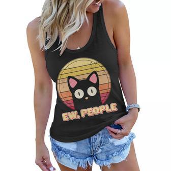 Retro Ew People Funny Cat Women Flowy Tank - Monsterry AU