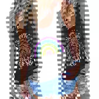 Retro Rainbow Dot Day Make Your Mark See Where It Takes You V2 Women Flowy Tank - Thegiftio UK