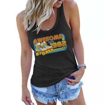 Retro Roller Skates Awesome Since 1982 40Th Birthday Women Flowy Tank - Monsterry CA