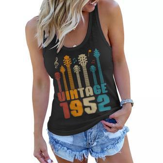 Retro Vintage 1952 Birthday Party Guitarist Guitar Lovers Women Flowy Tank - Seseable