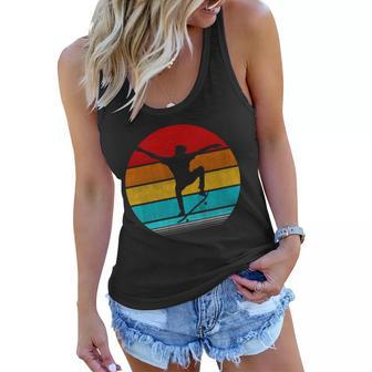 Retro Vintage Skateboard V2 Women Flowy Tank - Monsterry