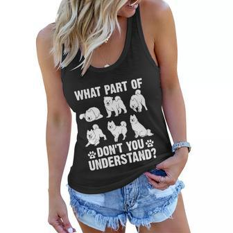 Samoyed Character For Dog Owner Funny Women Flowy Tank - Monsterry